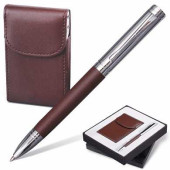 Набор GALANT "Prestige Collection": ручка, визитница, темно-коричневый, подарочная коробка, 141372 (арт. 141372)