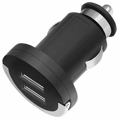 Зарядное устройство автомобильное DEPPA Ultra, 2 порта USB, выходной ток 2,1 А, черное, 11204 (арт. 453453)