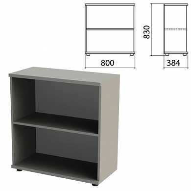Шкаф (стеллаж) "Этюд", 800х384х830 мм, полка, серый, 399993-03 (арт. 640352) купить в интернет-магазине ТОО Снабжающая компания от 51 793 T, а также и другие Набор мебели "Этюд" на сайте dulat.kz оптом и в розницу