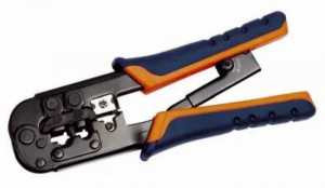 Клещи обжимные ITK TM1-B11H, RJ45/RJ12/RJ11, с храповым механизмом, ручки с резиновым покрытием, оранжевый, TM1-B11H (арт. 512453)