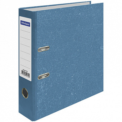 Папка-регистратор OfficeSpace 70мм, мрамор, синяя (арт. 242575)