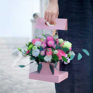 Короб-сумка для цветов подарочный "Flowers for you" (арт. 972-054)