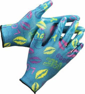 Перчатки GRINDA садовые, прозрачное нитриловое покрытие, размер L-XL, синие (арт. 11296-XL)