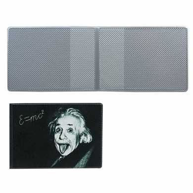 Обложка для пластиковых карт, дорожных билетов, студенческих билетов "Эйнштейн", кожзаменитель, "ДПС", 2757.Т3 (арт. 235639)