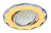 Ecola Dh07 Mr16 Gu5.3 Светильник Встраиваемый Поворотный Звезда Золото/Хром 25X88 Fc1602Efs (арт. 508780)