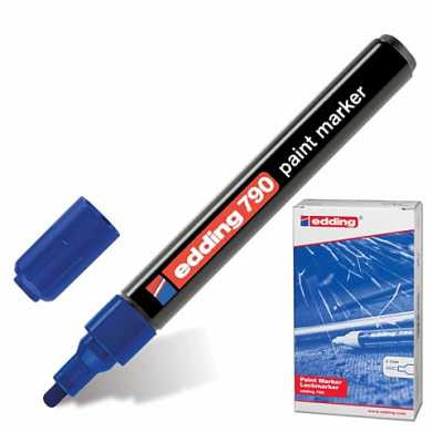 Маркер-краска лаковый EDDING 790, 2-4 мм, круглый наконечник, пластиковый корпус, синий, E-790/3 (арт. 150585)