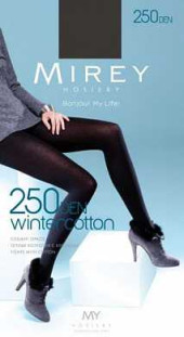 Колготки Мирей WINTERCOTTON 250 (1/48) nero 4, хлопок 54%, полиамид 34%, эластан 12% (арт. 498361)