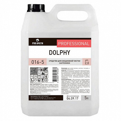 Средство для уборки сантехнических блоков 5л PRO-BRITE DOLPHY, кислотное,концентрат,г, 016-5 (арт. 605264) купить в интернет-магазине ТОО Снабжающая компания от 5 978 T, а также и другие Профессиональные средства для сантехнических помещений на сайте dulat.kz оптом и в розницу