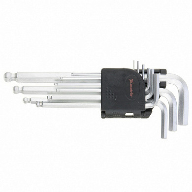 Набор ключей имбусовых HEX, 1,5–10 мм, CrV, 9 шт., удлиненные, сатин., с шаром MATRIX (арт. 11233) купить в интернет-магазине ТОО Снабжающая компания от 3 920 T, а также и другие Слесарный инструмент на сайте dulat.kz оптом и в розницу