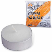 Свечи чайные в гильзе, комплект 100 шт., в пакете (арт. 590410)