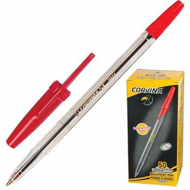 Ручка шариковая CORVINA 51 "Classic", корпус прозрачный, узел 1 мм, линия 0,7 мм, красная, 40163/03 (арт. 140302)