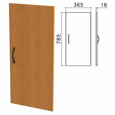 Дверь ЛДСП низкая "Фея", 365х16х785 мм, цвет орех милан, ДФ13.5 (арт. 640016)