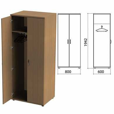 Шкаф для одежды "Этюд", 800х600х1942 мм, цвет орех онтарио (КОМПЛЕКТ) (арт. 980419)