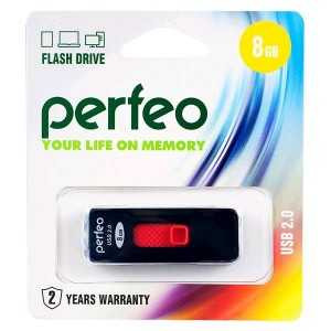 Флэш-диск Perfeo USB 8GB, Black S04 PF-S04B008 (арт. 601705)