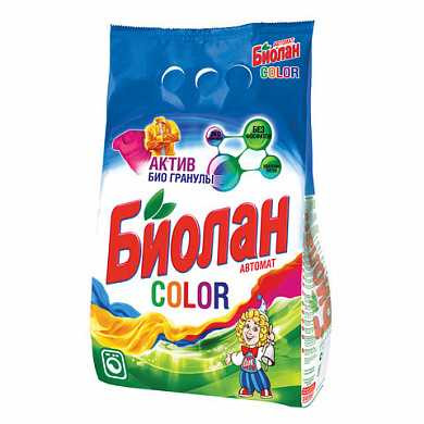 Стиральный порошок-автомат 6 кг, БИОЛАН Color (Нэфис Косметикс), 714-4, 108-4 (арт. 602067) купить в интернет-магазине ТОО Снабжающая компания от 6 174 T, а также и другие Стиральные порошки на сайте dulat.kz оптом и в розницу
