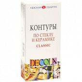 Контуры по стеклу и керамике Decola, 03 цвета, Classic, 18мл, картон (арт. 5341375)