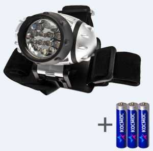 Космос Фонарь H14Led (3Xr03 В Компл.) 14Светодиод. Серебр./Пластик, Налобный (арт. 130630) купить в интернет-магазине ТОО Снабжающая компания от 3 479 T, а также и другие Налобные фонари на сайте dulat.kz оптом и в розницу
