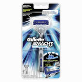 Бритва GILLETTE (Жиллет) "Mach3 Turbo", с 1 сменной кассетой, для мужчин (арт. 602784)