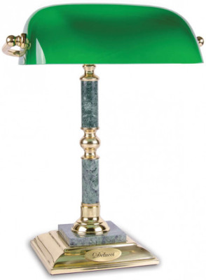 Лампа настольная Delucci, натуральный зеленый мрамор