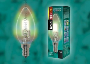 Uniel Свеча E14 42W с радужным свечением HCL-42/RB/E14 candle (арт. 442018) купить в интернет-магазине ТОО Снабжающая компания от 1 568 T, а также и другие Галогенные лампы на сайте dulat.kz оптом и в розницу
