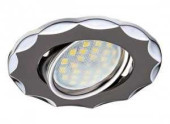 Ecola Dh07 Mr16 Gu5.3 Светильник Встраиваемый Поворотный Звезда Черный Хром/Хром 25X88 Ft1602Efs (арт. 508785)