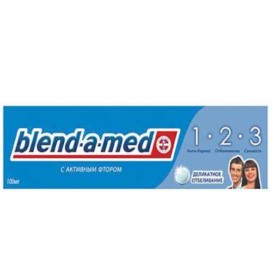 Зубная паста, 100 мл, BLEND-A-MED (Бленд-а-Мед) 3-Эффект "Деликатное отбеливание" (арт. 603179)