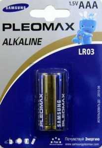 Батарейка Pleomax Samsung Lr03/286 Bl2 (арт. 16433)