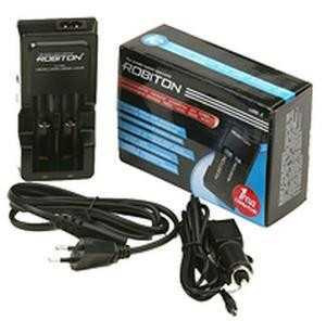 Зарядное устройство Robiton Li500-2, 18650/14500/18500/16340x1/2, 500мА, микропроцессорное управление, авто з/у (арт. 416752)