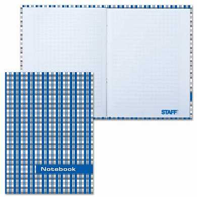 Блокнот 7БЦ, А6, 80 л., обложка ламинированная, клетка, STAFF, "Шотландка", 110х147 мм, 120953 (арт. 120953)