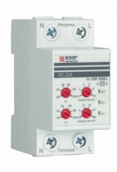 EKF реле напряж. RV-32A 7кВА (регул. по:U 165V-265V, tсрабат. до 10с, tповт.вкл. до 30с) rv-32a (арт. 484728)