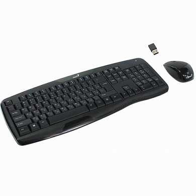 Набор беспроводной GENIUS KB-8000X, USB, клавиатура, мышь 2 кнопки + 1 колесо кнопка, черный, 31340005103 (арт. 512080)