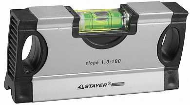 Уровень STAYER "PROFI" МИНИ с уклоном, 1.0:100 (арт. 34732-1,0) купить в интернет-магазине ТОО Снабжающая компания от 392 T, а также и другие Уровни на сайте dulat.kz оптом и в розницу