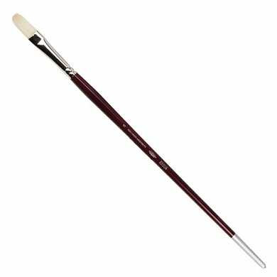 Кисть художественная KOH-I-NOOR щетина, плоская, №6, длинная ручка, блистер, 9936006014BL (арт. 200417)