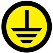 EKF Знак круглый "земля" (1шт) (d20мм) an-1-04 (арт. 458540)