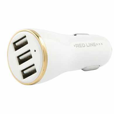Зарядное устройство автомобильное RED LINE Lux Z3, 3 порта USB, выходной ток 3,4 А, белое, УТ000010361 (арт. 453442) купить в интернет-магазине ТОО Снабжающая компания от 6 811 T, а также и другие Зарядные устройства, разветвители на сайте dulat.kz оптом и в розницу