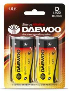 Батарейка Daewoo/Daewooenergy Lr20/373 Bl2 (арт. 12361)