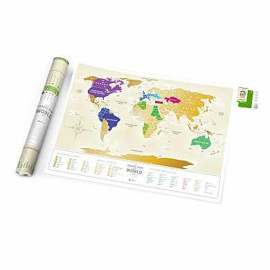 Карта Travel map gold world ru (арт. 4820191130203)