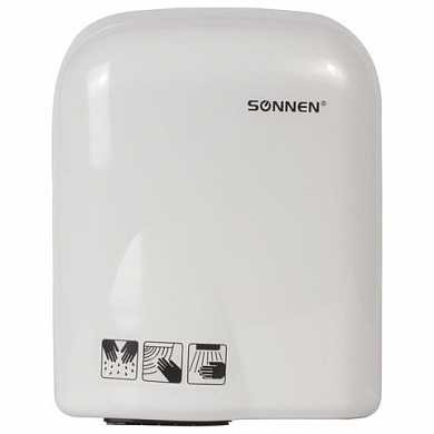 Сушилка для рук SONNEN HD-165, 1650 Вт, время сушки 30 секунд, пластиковый корпус, белая, 604191 (арт. 604191)