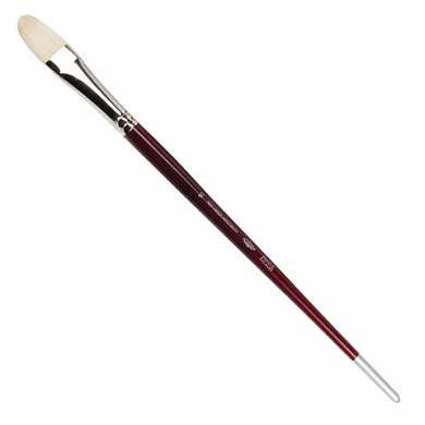 Кисть художественная KOH-I-NOOR щетина, плоская, овальная, №10, длинная ручка, блистер, 9936010013BL (арт. 200421)