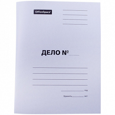 Скоросшиватель OfficeSpace "Дело", картон мелованный, 300г/м2, белый, пробитый, до 200л. (арт. 158527) купить в интернет-магазине ТОО Снабжающая компания от 147 T, а также и другие Папки-скоросшиватели картонные на сайте dulat.kz оптом и в розницу
