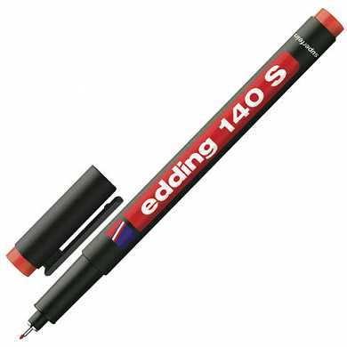 Маркер для пленок и глянцевых поверхностей EDDING 140, 0,3 мм, металлический наконечник, красный, E-140/2 (арт. 151338)