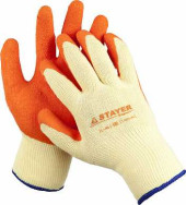 Перчатки STAYER "EXPERT" рабочие с рельефным латексным покрытием, 10 класс, L-XL (арт. 11407-XL)