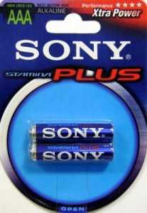 Батарейка Sony Stamina Plus Lr03/286 Bl2 (арт. 16499)
