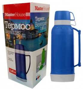 Термос MasterHouse Венеция стекл. колба/пластик узкое горло, 1,65л, чашки 2шт, синий, арт.60331 купить в интернет-магазине ТОО Снабжающая компания от 11 172 T, а также и другие Термосы и термокружки на сайте dulat.kz оптом и в розницу