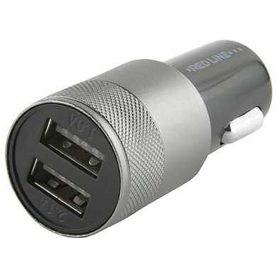 Зарядное устройство автомобильное, RED LINE C20, кабель microUSB 1 м, 2 порта USB, выходной ток 2,1 А, черное, УТ000012249 (арт. 453435) купить в интернет-магазине ТОО Снабжающая компания от 5 831 T, а также и другие Зарядные устройства, разветвители на сайте dulat.kz оптом и в розницу