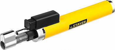 Газовая горелка-карандаш "MaxTerm", STAYER "MASTER" 55560, с пьезоподжигом, регулировка пламени, 1100С (арт. 55560)