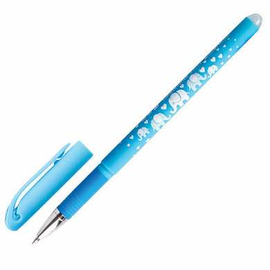 Ручка стираемая гелевая BRUNO VISCONTI, "Слоники", корпус ассорти, узел 0,5 мм, линия 0,4 мм, синяя, 20-0201 (арт. 142915)