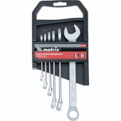 Набор ключей комбинированных, 6 - 17 мм, 6 шт., CrV, матовый хром MATRIX (арт. 15402)