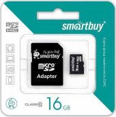 Ф/К Microsdhc 16Gb Class10 Smartbuy С Адаптером (арт. 457507)