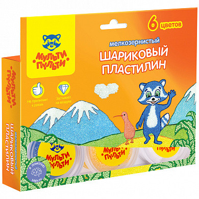 Пластилин шариковый Мульти-Пульти "Енот в Новой Зеландии", 06цв., мелкозерн., застывающий, европод. (арт. MF_10688) купить в интернет-магазине ТОО Снабжающая компания от 3 822 T, а также и другие Пластилин на сайте dulat.kz оптом и в розницу